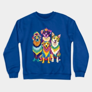 Tie-Dye Dogs Family Crewneck Sweatshirt